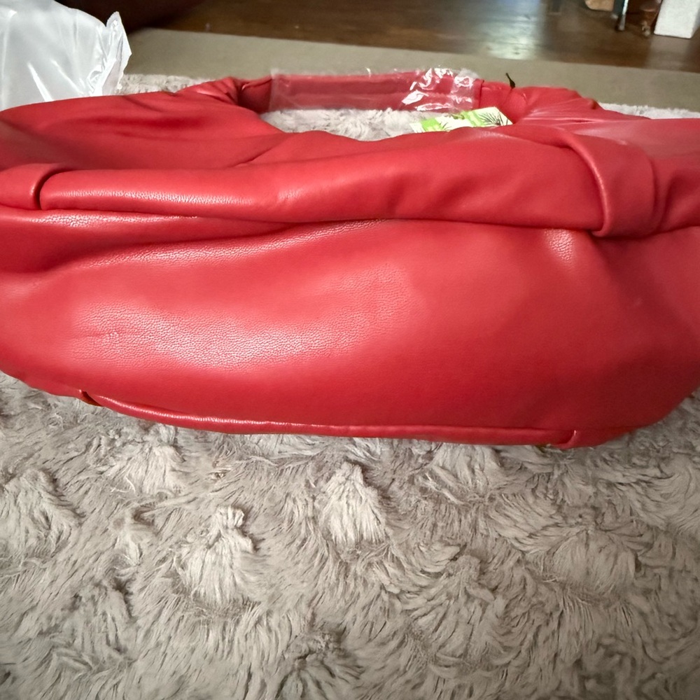 NWT Badgley Mischka Vibrant Red Hobo Bag - Picture 5 of 8